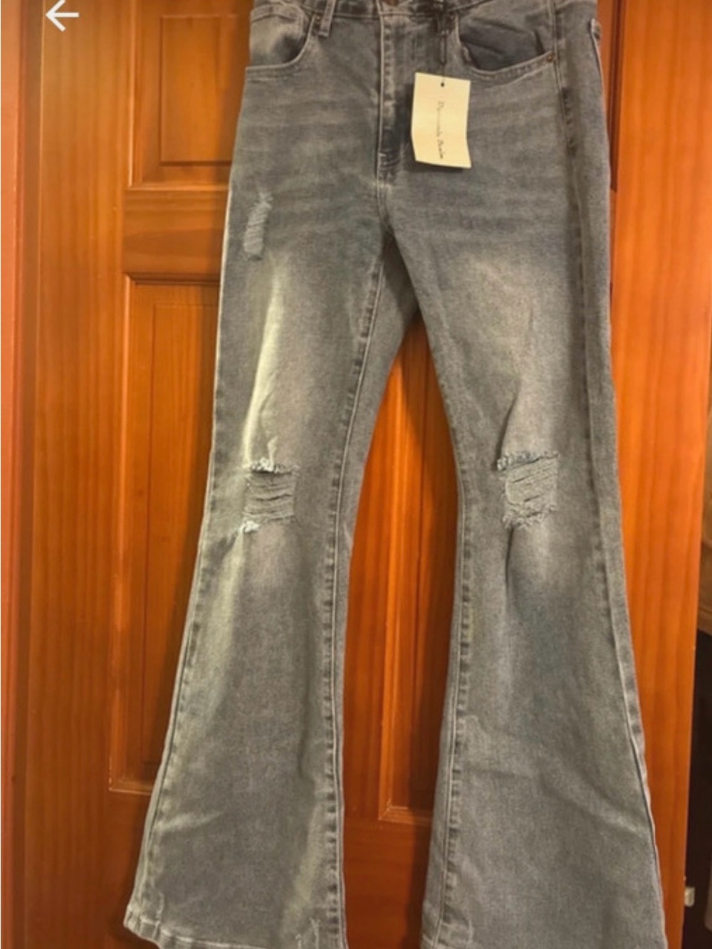 Women's Distressed Flared Jeans